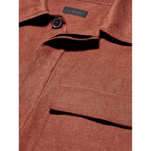 Chemise en lin pour homme avec poche plate et boutons, personnalisable en gros - Product Image 4