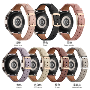 Correas de reloj de cuero correa de cuero genuino de 20mm para Samsung Galaxy Watch6 <span class=keywords><strong>HuaWei</strong></span> <span class=keywords><strong>GT</strong></span> <span class=keywords><strong>2</strong></span> GT2 <span class=keywords><strong>Pro</strong></span> correa de reloj inteligente de repuesto - Product Image 2