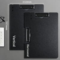 Porte-documents professionnel A4 de Malaisie 315x232mm en PP avec pince métallique pour l'école et le bureau
