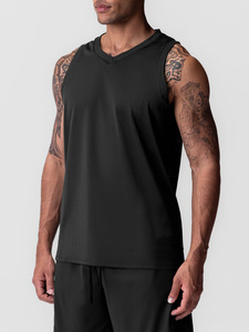 Débardeur de sport en maille pour garçon, sans manches, veste de voyage, débardeur de musculation pour homme, débardeur de fitness, course à pied, débardeur personnalisé avec logo - Product Image 3