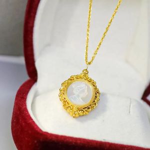 Accessoires de bijouterie Xinfly en gros, pendentif vintage en or véritable 18 carats, coquille blanche, breloques Au750 - Product Image 5