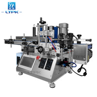 Machine d'étiquetage semi-automatique de bureau double face en acier inoxydable LTPK-150F pour bouteilles de plastique, d'eau, de lait et de cosmétiques