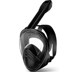 <span class=keywords><strong>Masque</strong></span> de plongée intégral noir anti-buée, étanche, vue panoramique - Product Image 1