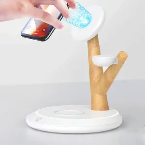 Base de carga inalámbrica magnética de 15W para IPhone17 16 15 Pro Max <span class=keywords><strong>Mini</strong></span> para <span class=keywords><strong>Airpods</strong></span> Pro 2 3 IWatch 7 Estación de carga rápida - Product Image 2