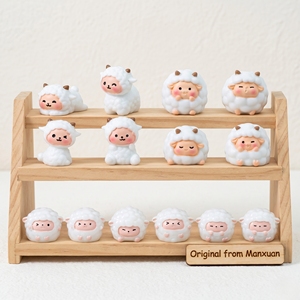 Figurines en gros en résine, moutons miniatures, ornements artisanaux, mini décorations, breloques de porte-clés, accessoires, agneaux de dessin animé Manxuan - Product Image 2