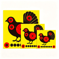 Cible de tir réactive Grouse Animal, 10 anneaux, cible de tir en papier haute visibilité pour la pratique en salle et en extérieur