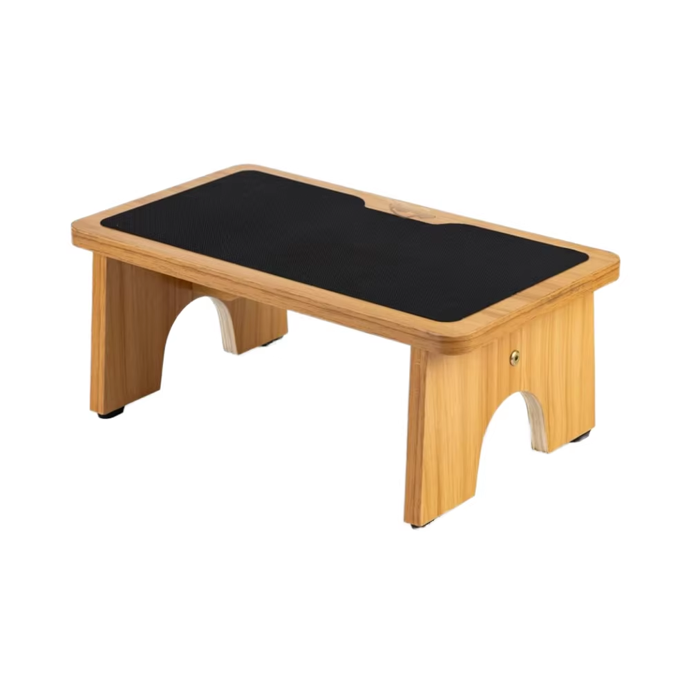 Solid Wood Step Stool - 13.8"x10.3"x10.2" Bedside/Kitchen Footrest, Holds 400lbs, Easy Assembly (Brown Oak) - View #8