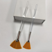 Praktische gezichtsborstels Fan Type Face DIY Mask Brush Zacht draagbaar schoonheidsgereedschap Vrouwen Huidverzorging Fruitzuur Essentiële applicator