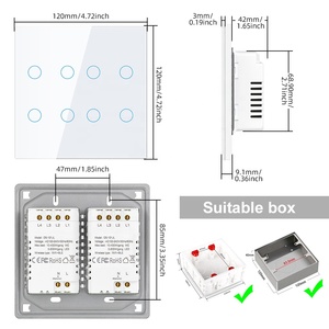Interruptor Inteligente Wifi Glazen Knoppen Home Muur Power Elektrische Socket Licht Tuya Smart Switch - Product Image 3