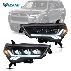 VLAND lampu depan proyektor LED untuk Toyota 4Runner 2014-2023 generasi ke-5 (2014 facelift, model TRD tidak cocok) rakitan lampu depan