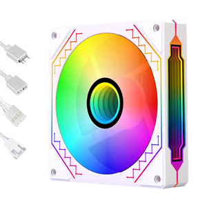 Qiuzom-नियंत्रित 120 मिमी आर्गब प्रशंसक प्रिज्म डबल-पक्षीय दर्पण, सार्वभौमिक पीसी केस कूलिंग के लिए दिव्य प्रकाश आरा सिंक्रनाइज़ेशन - Product Image 4