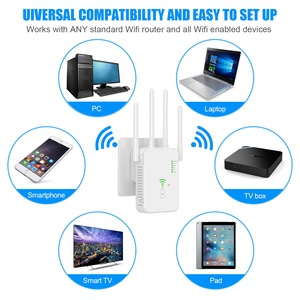 Répéteur <span class=keywords><strong>Wifi</strong></span> double bande 1200M, extension de réseau 2.4G 5G, amplificateur de signal <span class=keywords><strong>Wifi</strong></span>, 4 antennes, routeur WPS - Product Image 6