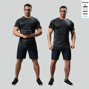 Quick-Drying Slim Fit Knitted Sports T-Shirt Men's Summer Casual Breathable <b>Tops</b> Outdoor Running Training Short Sleeves Anti-UV - Product Image 4