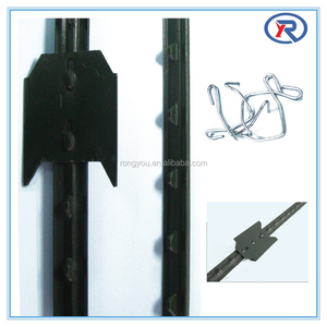 <span class=keywords><strong>Poteau</strong></span> de clôture en T de type ferme, peint en vert, clouté, de 6 pi et 8 pi, pour jardin et ferme / <span class=keywords><strong>Poteau</strong></span> en T en acier personnalisé utilisé pour la clôture du bétail - Product Image 4