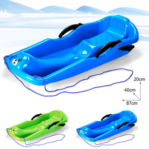 90cm Large Plastic <b>Snow</b> Sled With Brake Kids Winter Downhill Sledge Christmas <b>Sleigh</b> Grass Sand Sliding Board - Product Image 6