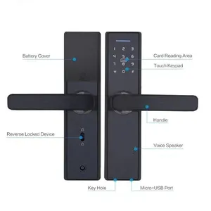 Sicherheit USB-Anschluss schloss X5 Modell Smart Home Wifi-Schlösser Intelligentes Türschloss ohne Finger abdruck Tuya App