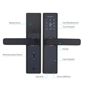 Safety Usb Port Lock X5 Model Smart Home Wifi Locks Smart Door Lock Without Fingerprint Tuya App