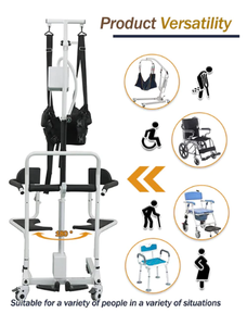 Sollevatore Elettrico Integrato per Sedia a Rotelle, Ausilio per Trasferimento Pazienti Disabili, Strumento Ausiliario per Bagno e WC, Capacità 135kg - Product Image 4