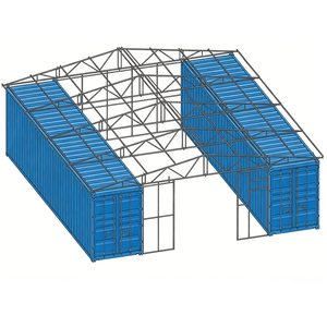 Industrial Shelter <b>Tent</b> Fireproof Weather Resistant Outdoor Container Warehouse Storage Use Color steel tile container roof - Product Image 5