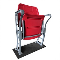 Siège de tribune pliable auto-retractible en HDPE résistant aux UV, siège de stade pliable avec pieds en aluminium CS-ZZB-LL