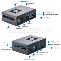 Boîtier métallique officiel GeeekPi 16 Go EMMC Socket Orange Pi 5 Plus, alimentation 5V 4A, ventilateur 40mm, Chine C92