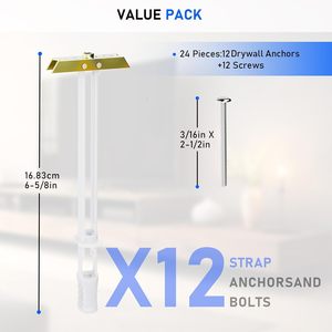Stainless Steel M5 Drywall <strong>Anchor</strong> with Included Bolts for TV Mounting <strong>Kit</strong> Heavy Duty Hollow Drywall <strong>Anchors</strong> for TV Mounting <strong>Kit</strong> - Product Image 2