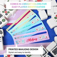Guía Moderna de 4 Piezas para Identificar Líneas y Guía de Referencia Rápida para Mahjong Americano con Líneas de Cartas Coloridas para Juegos Estándar de Mahjong Americano