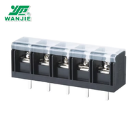Bloc de bornes de barrière pour amplificateur audio 4 5 6 7 8 9 broches, pas de 13 mm, avec couvercle (WJ78S)