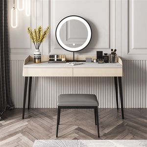 <span class=keywords><strong>Bureau</strong></span> rose adorable pour fille avec miroir, coiffeuse de luxe, table de maquillage avec miroir et tabouret - Product Image 2