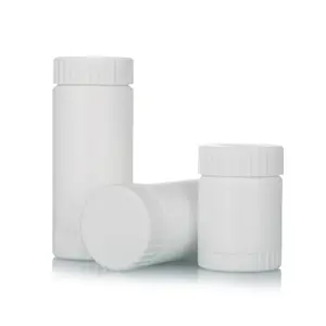 100ml 200ml 220ml di capsule di PE bianche bottiglie di pillole di pillole di medicinali con tappo a striscia larga