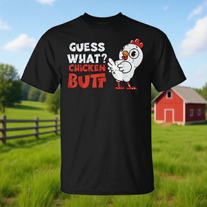 Camiseta Guess What Chicken Butt con Humor de Granja y Chiste para Mujer - Product Image 3