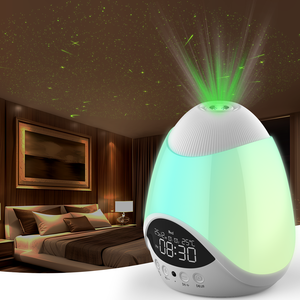 Mini Modern LED Galaxy Starry Sky Star <b>Projector</b> Night <b>Light</b> with Alarm Clock and Color Changing RGB Lamp for Room Decoration - Product Image 3
