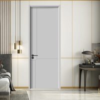 Porte intérieure en bois massif arqué composite OEM ODM en gros, finition CPL pour hôtel, appartement, bureau, projet 2100mm