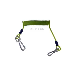 高品质钢丝线圈工具挂绳系绳，用于带安全扣的安全伸缩钢缆线圈挂绳
