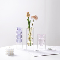 Botol Reed Diffuser Kaca Dinding Ganda Warna-warni Mewah Kosong untuk Aromaterapi, Pewangi, Minyak Esensial, Vas untuk Dekorasi Rumah dan Bunga