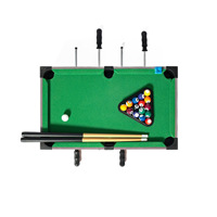 Jeu de table multifonctionnel 5-en-1 en bois : billard, football de table, tennis de table, échecs, dames – Interaction parent-enfant, deux joueurs