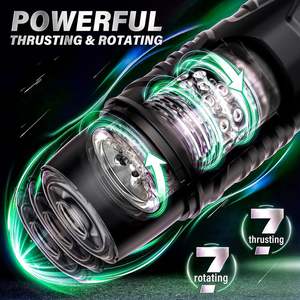 Masturbador Masculino Eléctrico Tipo Vagina de Bolsillo con Ventana Visual y Manos Libres con Potentes Modos de Empuje y Rotación - Product Image 2