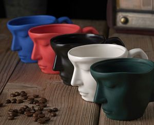 Ensemble cadeau de tasse à café et soucoupe pour couple, design rétro européen créatif, écologique, fait à la main, pour Noël, Nouvel An - Product Image 2
