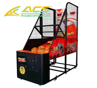 Machine de jeu d'arcade de basketball de rue pliable en métal, fonctionnant à pièces ACS, compatible 110V/220V