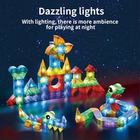 Regalos Novedosos para Niños 2026, Cubo Magnético Mágico 3D, Juego de Rompecabezas Educativo, Bloques de Construcción Magnéticos con Luz Deslumbrante para Niños
