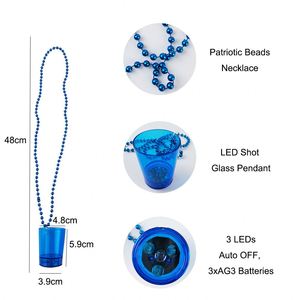 Collier pendentif en verre à liqueur LED éco-responsable et patriotique pour les fêtes, les anniversaires, les mariages ou les célébrations d'Halloween - Product Image 5