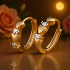 Orecchini in Argento E2388 con Diamanti Naturali Taglio Brillante Rotondo Colore G, Gioielli Romantici da Donna per Uso Quotidiano - Product Image 2