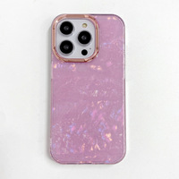 Coque de téléphone antichoc électroplaquée en TPU+PC avec protection de l'appareil photo pour Note, design exotique