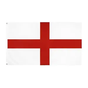 Polyester 3x5 White Background Red Cross Beach England Flag Promotional Flags Banners For Game Celebration