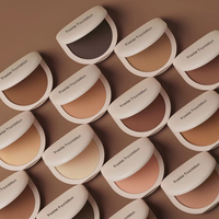 Poudre minérale pressée longue tenue, personnalisée, anti-transpiration, résistante à l'eau, végane, maquillage mat, fond de teint en poudre, vente en gros