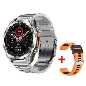 Montre connectée AMOLED 41-43 mm, boîtier en acier inoxydable, bracelet en silicone, écran tactile, GPS, moniteur de fréquence cardiaque, suivi du sommeil, unisexe - Product Image 4