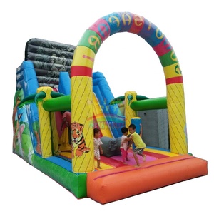 Inflables de Oriente, <span class=keywords><strong>Tobogán</strong></span> de parque Safari inflable personalizado popular caliente, <span class=keywords><strong>tobogán</strong></span> de parque zoológico inflable de bosque salvaje con arco - Product Image 1