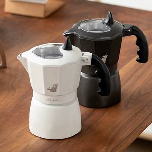 Nouveau design Diguo aluminium 130ml cafetière expresso moka pot ensemble pour italien classique - Product Image 1