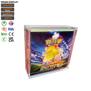 Présentoir en acrylique moderne de qualité supérieure, épaisseur 5 mm, avec couvercle magnétique, résistant aux UV, écologique, pour collection de cartes Pokémon japonaises - Product Image 1