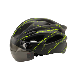 高品質人気ベスト自転車イエローブラック大人用自転車Googleヘルメット - Product Image 2